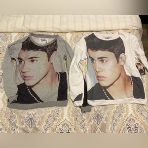 Justin Bieber Full Face Print Sweater Tour Merch